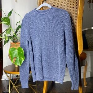 100% Cotton Old Navy Men's Heathered Blue Crewneck Sweater